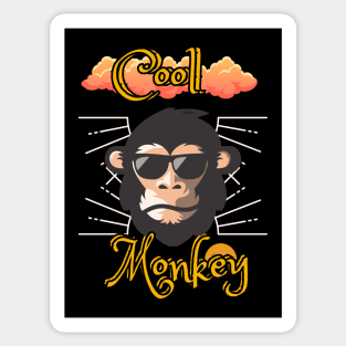 Cool Monkey with Sunglasses – Funny Animal Graphic Sticker
